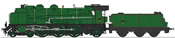 French Steam Locomotive Class 231D of the PLM, simple smoke stack, without smoke deflectors, Fives-